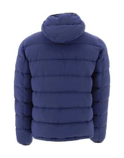 Shop Herno Reversible Hooded Puffer Jacket In Blue