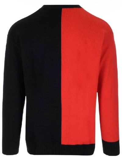 Shop Burberry Contrast Colour Logo Sweater In Multi
