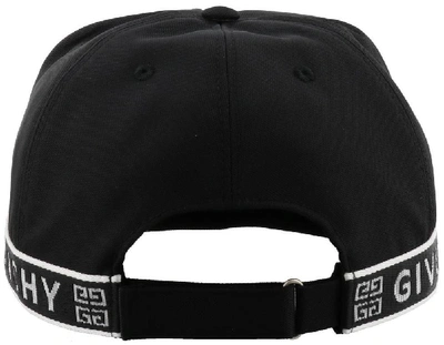 Shop Givenchy Logo Trim Baseball Cap In Black