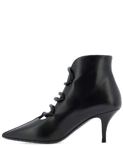 Shop Ferragamo Salvatore  Tubular Detail Ankle Boots In Black