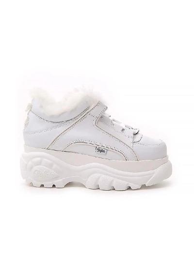 Shop Junya Watanabe Comme Des Garçons Fur Insole Chunky Sneakers In White