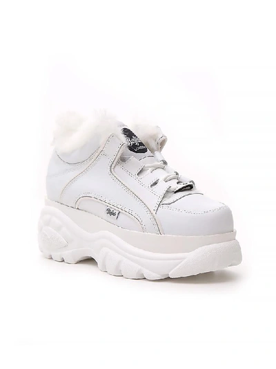 Shop Junya Watanabe Comme Des Garçons Fur Insole Chunky Sneakers In White