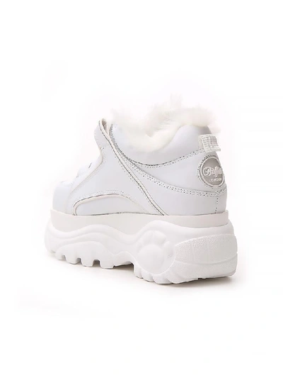 Junya Watanabe + Buffalo London Faux Fur-lined Leather Platform Sneakers In  2 White | ModeSens