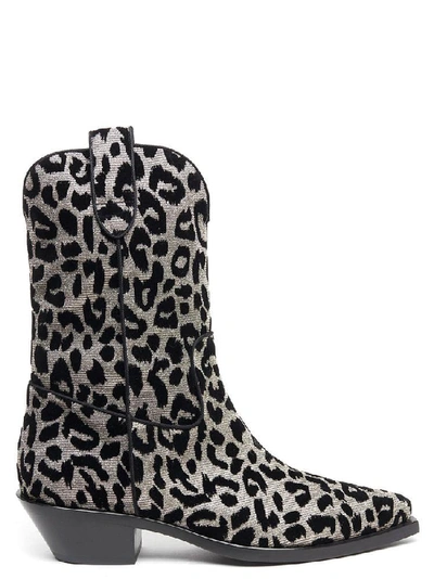 Shop Dolce & Gabbana Leopard Print Cowboy Boots In Multi