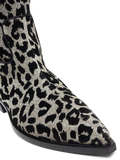 Shop Dolce & Gabbana Leopard Print Cowboy Boots In Multi