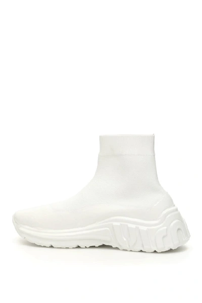 Shop Miu Miu Run Sock Sneakers In White