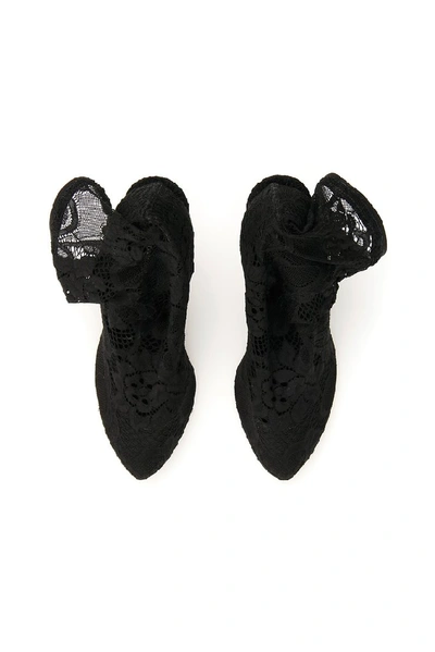 Shop Dolce & Gabbana Coco Lace Boots In Black