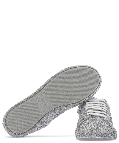 Shop Saint Laurent Andy Glittered Sneakers In Silver