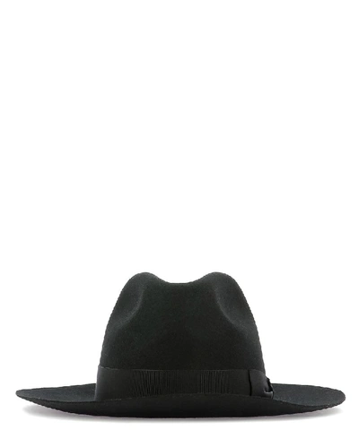 Shop Dolce & Gabbana Bow Detail Fedora In Black