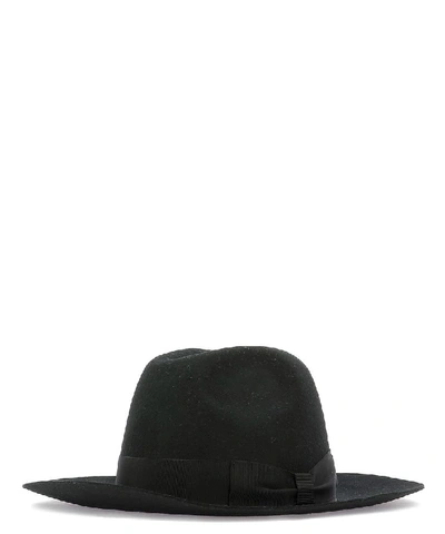 Shop Dolce & Gabbana Bow Detail Fedora In Black