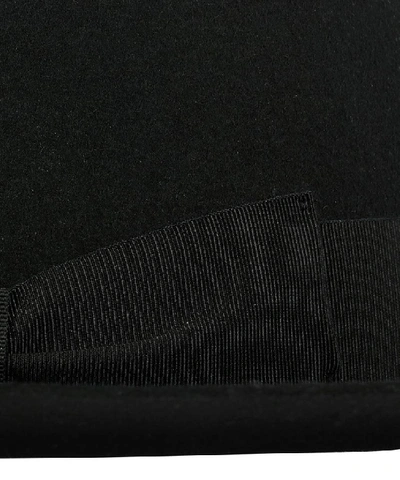 Shop Dolce & Gabbana Bow Detail Fedora In Black