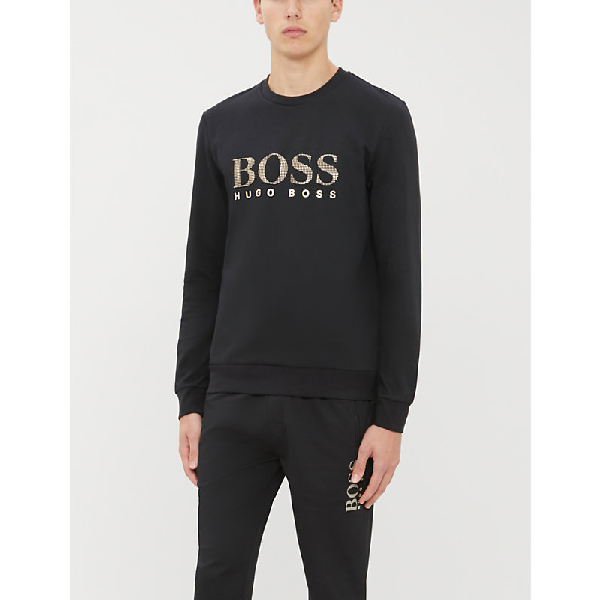 hugo boss black and gold sweatshirt