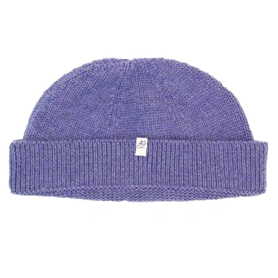 Shop 40 Colori Light Blue Solid Wool Ribbed Fisherman Beanie