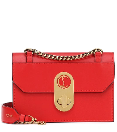 Shop Christian Louboutin Elisa Small Leather Shoulder Bag In Red