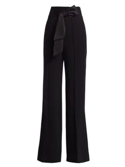 Shop Cinq À Sept Isabel Tie-waist Pants In Black