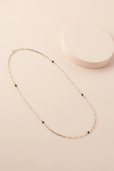 Shop Anna + Nina Onyx Necklace In Gold