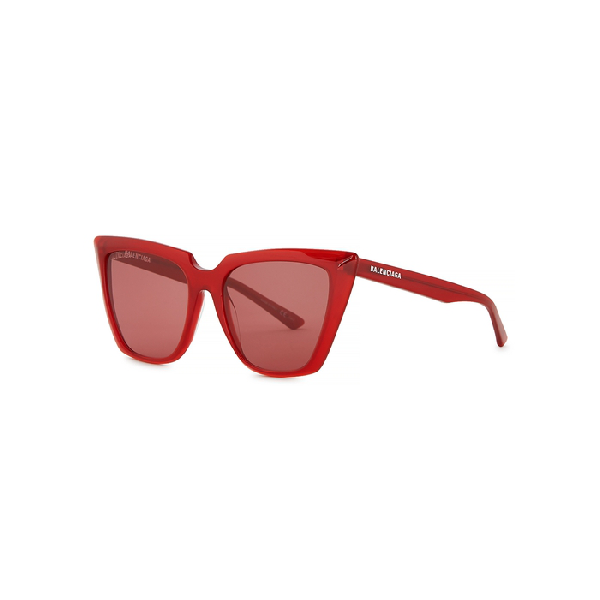 Balenciaga Red Cat-eye Sunglasses | ModeSens