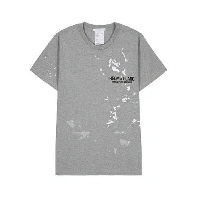 Shop Helmut Lang Standard Painter Printed Cotton T-shirt In Grey