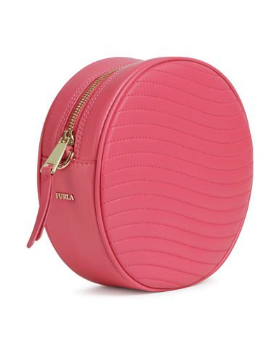 Shop Furla Swing Mini C/body Round Woman Cross-body Bag Fuchsia Size - Soft Leather In Pink