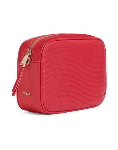 Shop Furla Swing Mini Crossbody Woman Cross-body Bag Red Size - Soft Leather