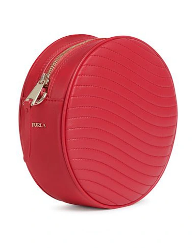 Shop Furla Swing Mini C/body Round Woman Cross-body Bag Coral Size - Soft Leather In Red