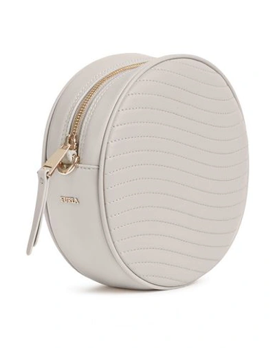 Shop Furla Swing Mini C/body Round Woman Cross-body Bag Light Grey Size - Soft Leather