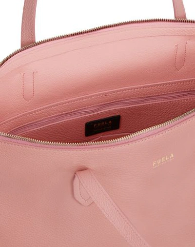 Shop Furla Luce L Tote Woman Handbag Pink Size - Soft Leather