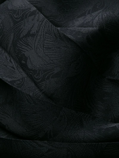 Shop Fendi Jacquard Leaf Print Skirt In Black