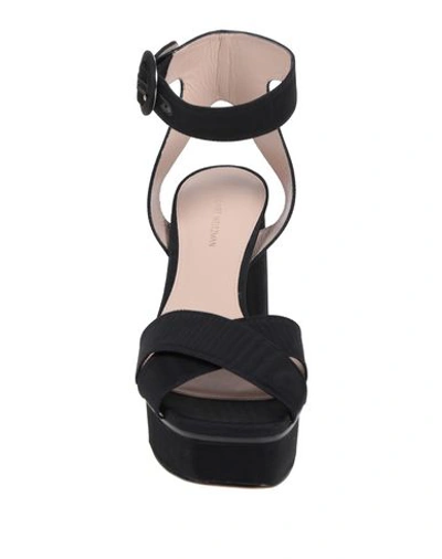 Shop Stuart Weitzman Woman Sandals Black Size 7.5 Textile Fibers