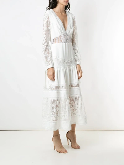 Shop Martha Medeiros Yana Midi Dress In White