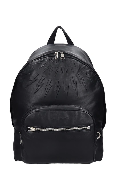 Shop Neil Barrett Backpack In Black Leather