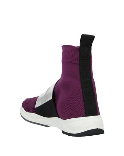 Shop Balmain Sneakers In Dark Purple