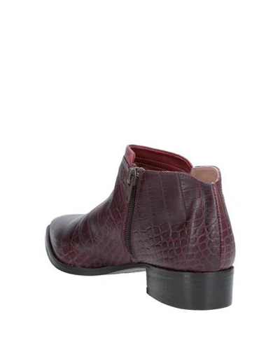 Shop Alberto Fermani Booties In Maroon