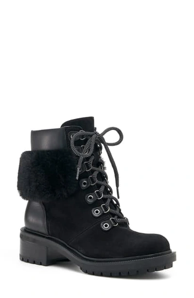 Shop Botkier Madigan Hiking Boot In Black/ Faux Fur