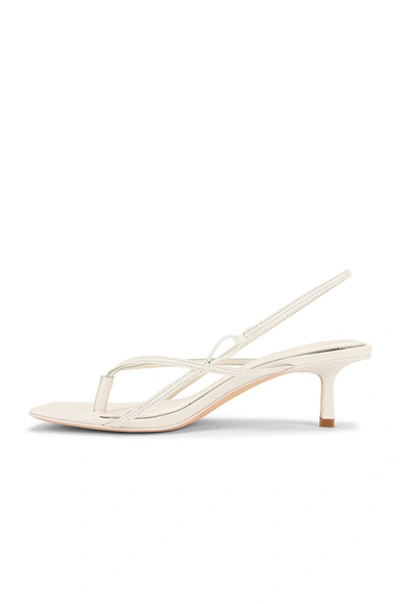 Shop Studio Amelia 2.6 Flip Flop Heel In White Nappa Leather