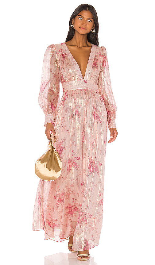 rose pink maxi dress