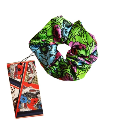 Shop Jessica Russell Flint Silk Scrunchie - 80s Flower