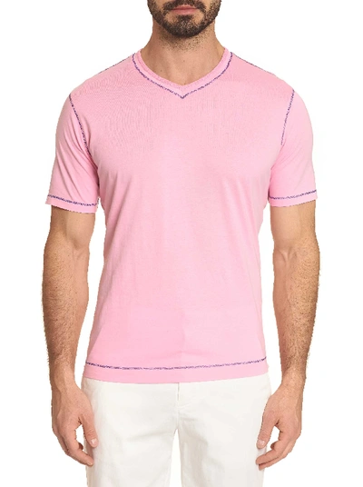 Shop Robert Graham Maxfield T-shirt In Light Pink