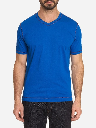 Shop Robert Graham Maxfield T-shirt In Cobalt