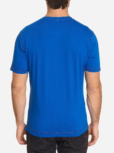 Shop Robert Graham Maxfield T-shirt In Cobalt