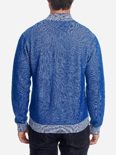 Shop Robert Graham Conboy Full Zip Knit Sweater In Black