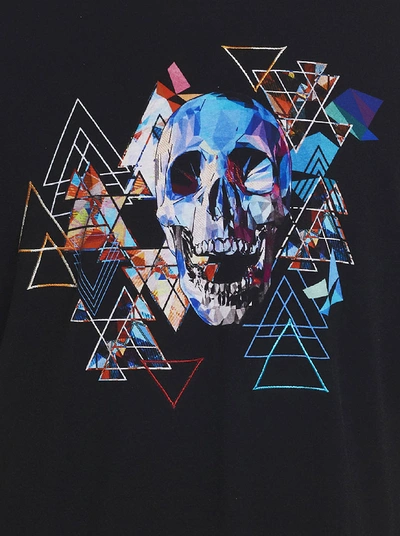 Shop Robert Graham Geo Skull T-shirt In Black