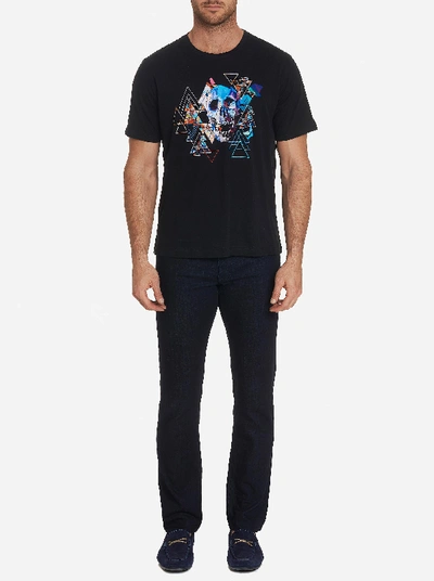 Shop Robert Graham Geo Skull T-shirt In Black