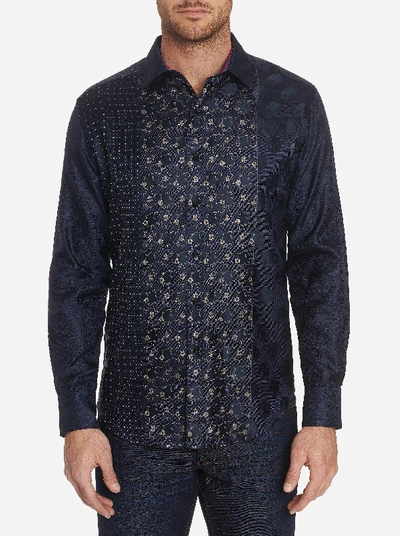 Shop Robert Graham Limited Edition Gj Fusion Sport Shirt In Dark Navy