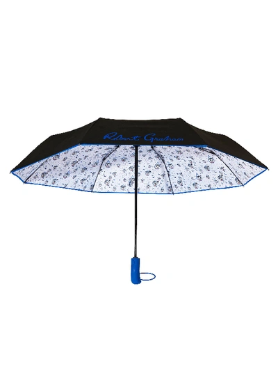 Shop Robert Graham Raining Cats And Dogs Umbrella In Navy