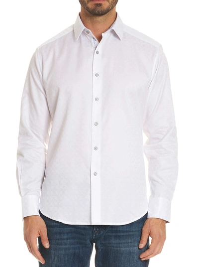 Shop Robert Graham Diamante Sport Shirt In White