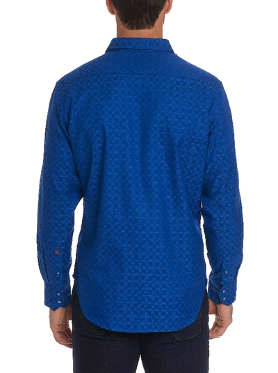 Shop Robert Graham Diamante Sport Shirt In Light Blue