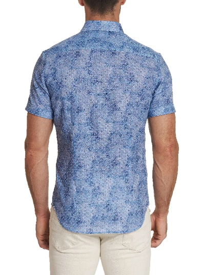Shop Robert Graham Boyer Short Sleeve Shirt In Blue