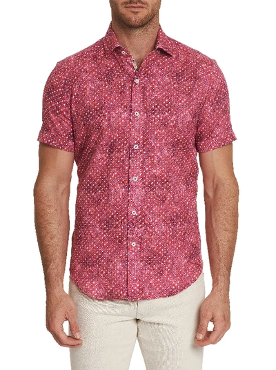 Shop Robert Graham Boyer Short Sleeve Shirt In Blue