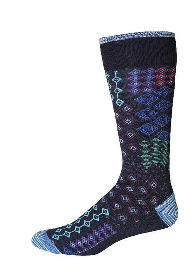 Shop Robert Graham Belden Socks In Khaki